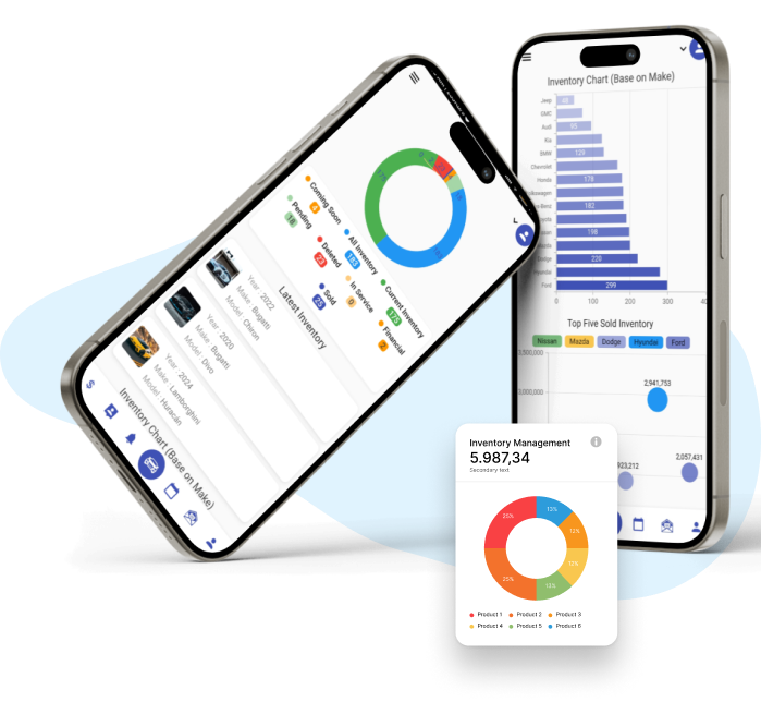 HillzDealer mobile app inventory dashboard
